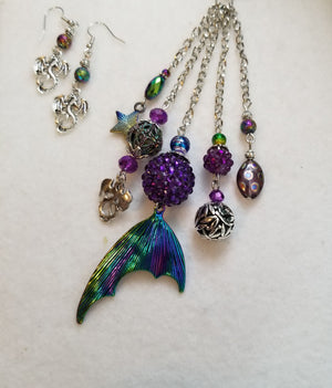 Dragonwing Necklace with Earrings