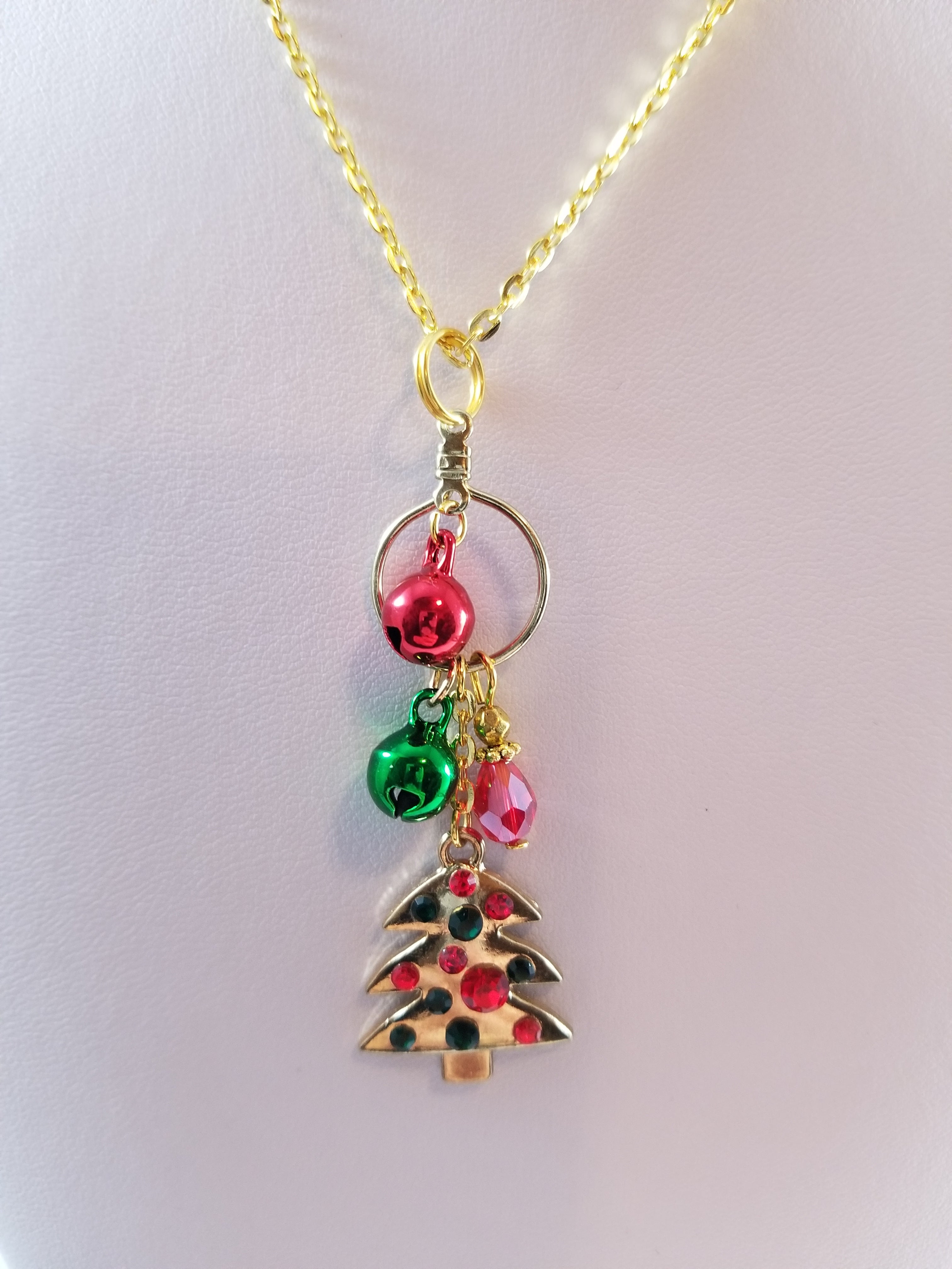 Golden Tree Simply Chaming Christmas Necklace