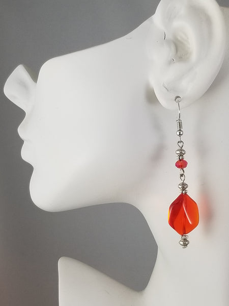 Red Earrings Wire Wrapped Earrings Sterling Silver Earrings Hoop Earrings  Party Earrings Red Jewellery Handmade Gift for Her - Etsy UK | Red earrings,  Wire wrapped earrings, Sterling silver hoop earrings