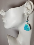 Teal Polymer Clay Earring #4